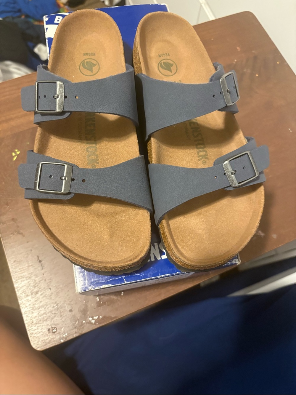 Birkenstock Kids Two-Strap Sandals in Blue